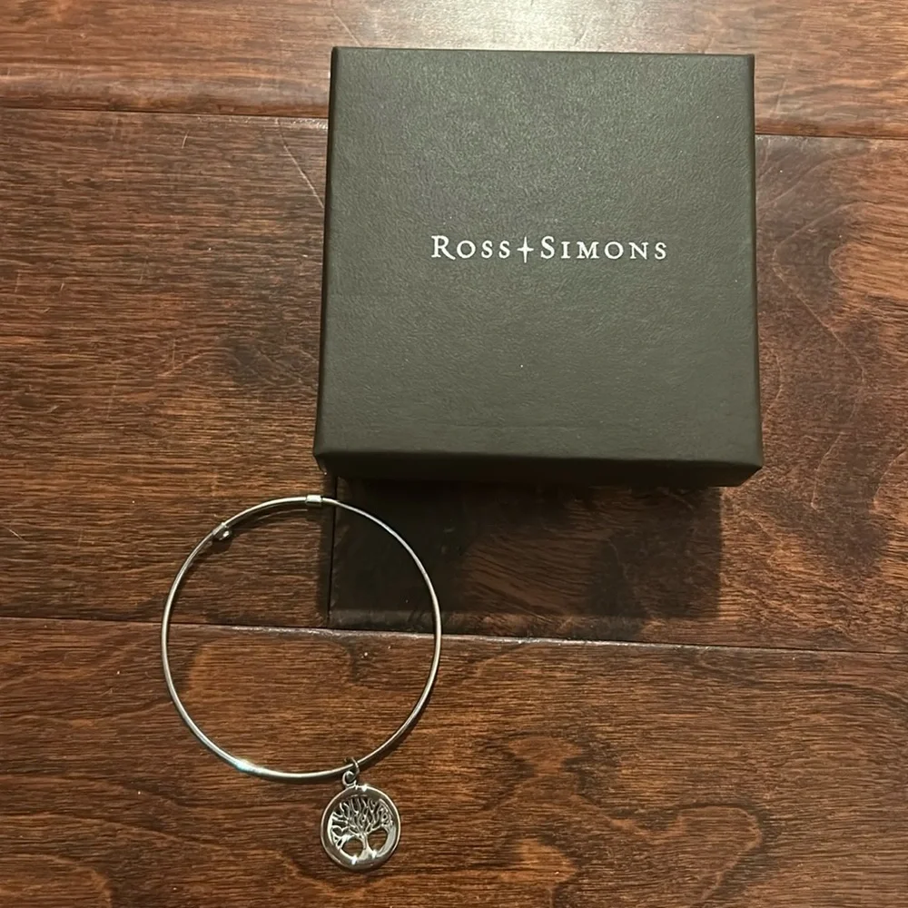 NWT Italian Tree of Life Sterling Silver Adjustable Bangle Bracelet Ross-Simons - Picture 1 of 4